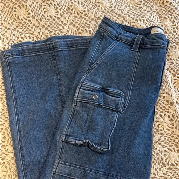 Risen Wide Leg Cargo Jeans - Picture 1 of 5